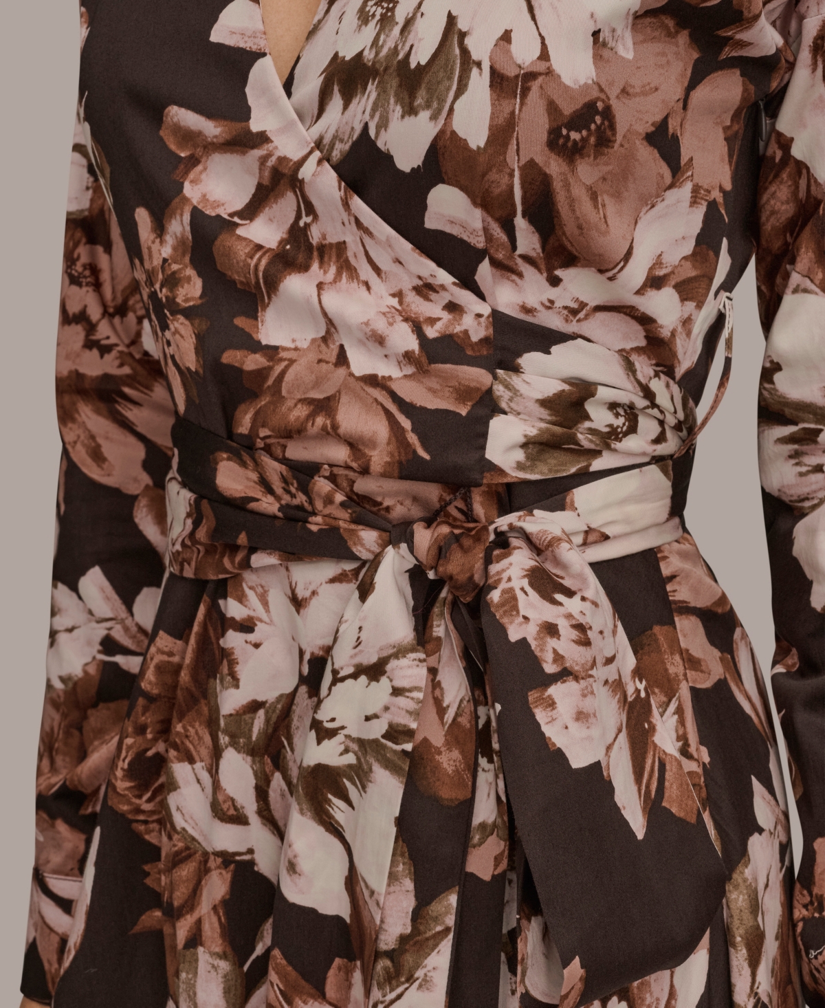 Donna Karan New York Women's Collared Neck Midi Dress