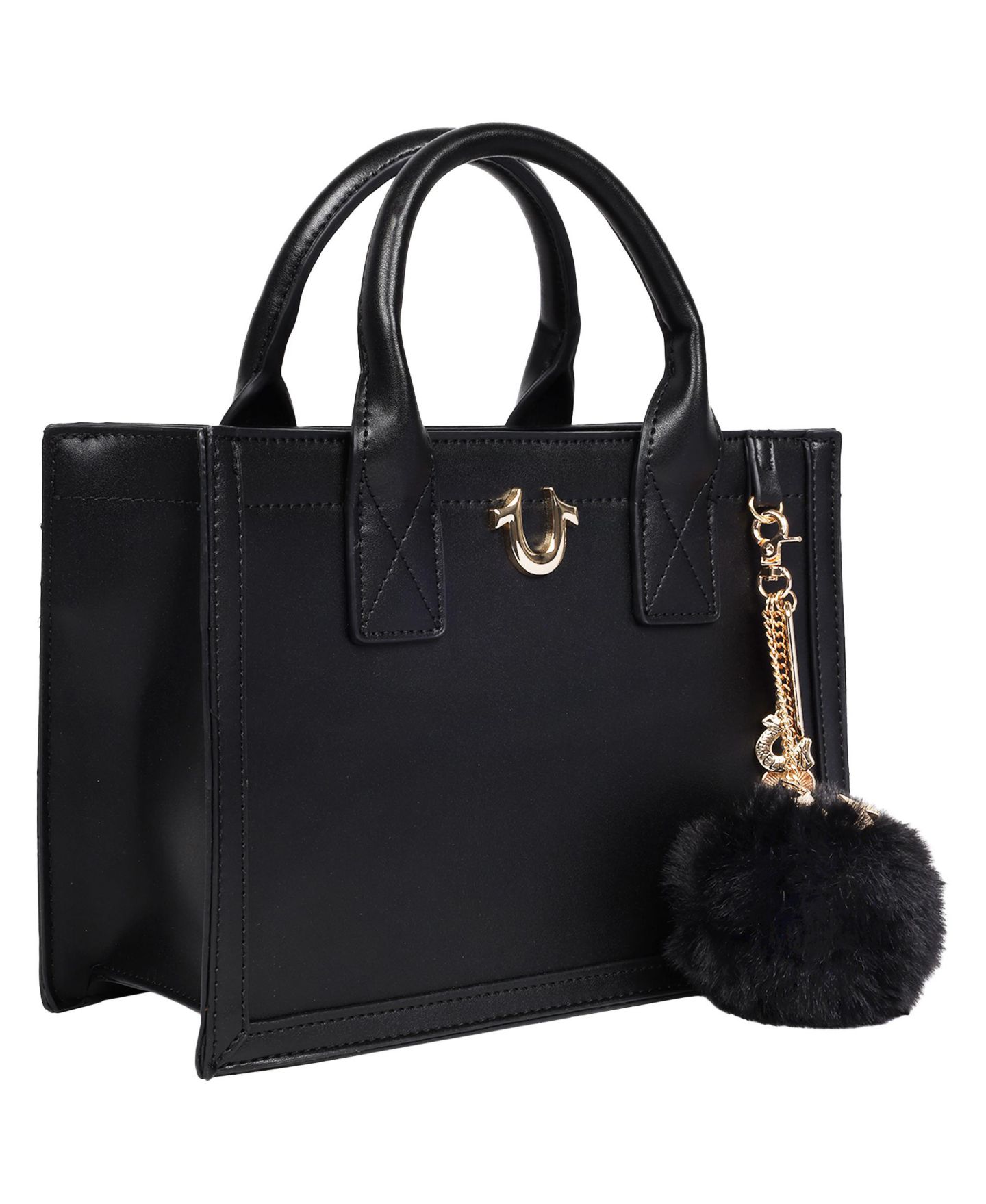 Женская сумка True Religion Pom Dangle Modern Tote, цвет: Чёрный — фото 2