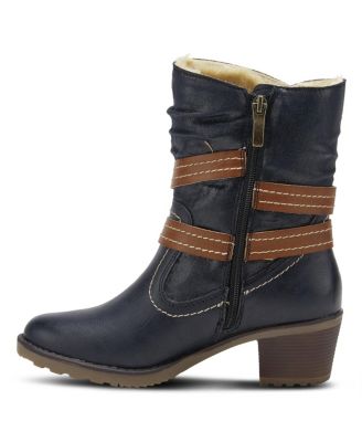 Boisa Waterproof Mid Boot with Quilted Detail and Faux Fur Lining