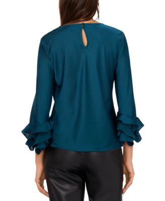 Women's Cowl Neck Tiered Top