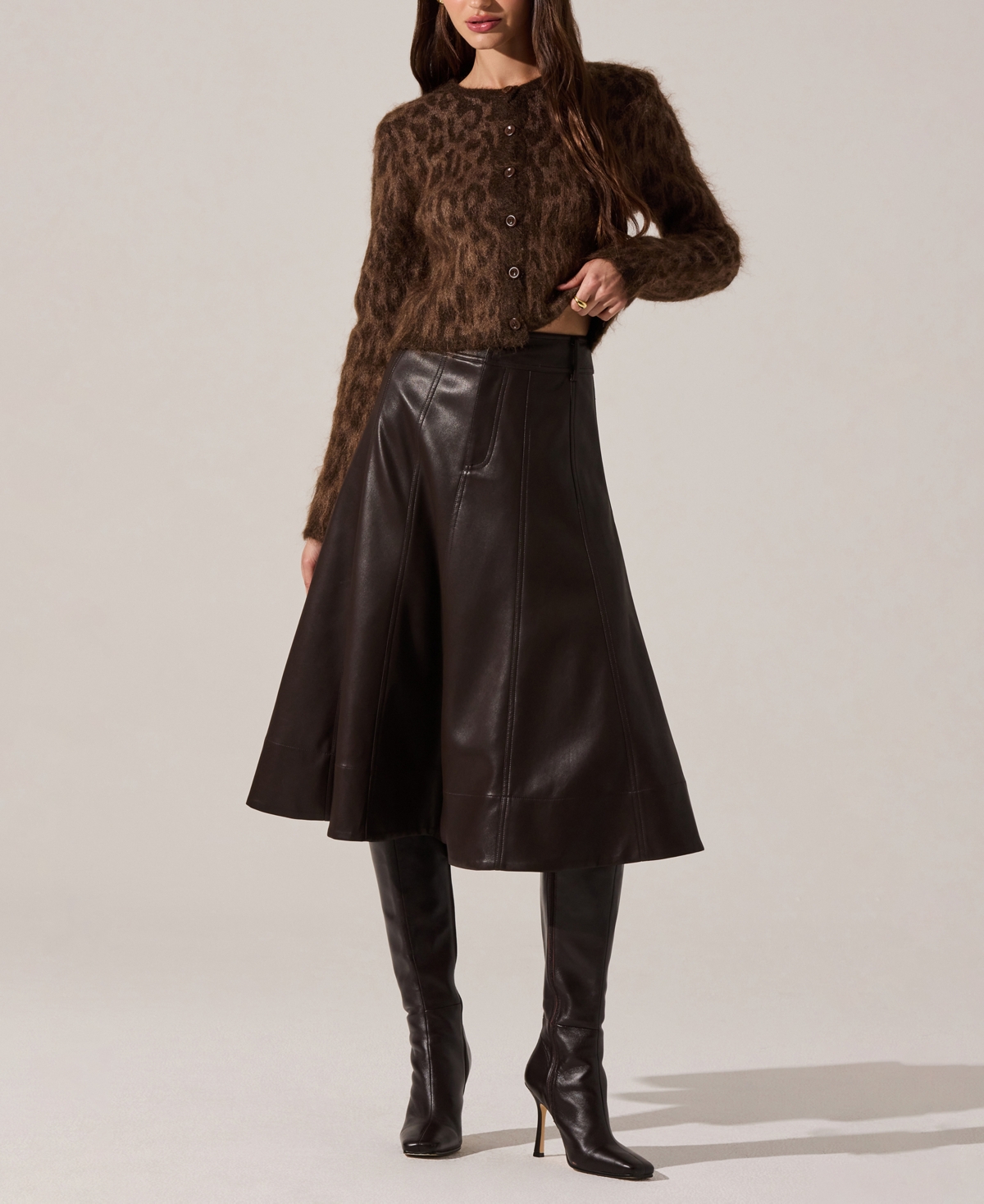 Astr the Label Women's Katria Long Sleeve Cardigan Sweater