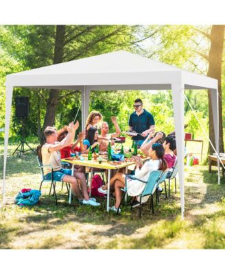 10 FT X 10 FT  Canopy Tent Heavy Duty Gazebo Shelter w/  Wind Ropes