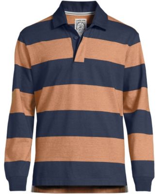 Men's Long Sleeve Stripe Rugby Shirt