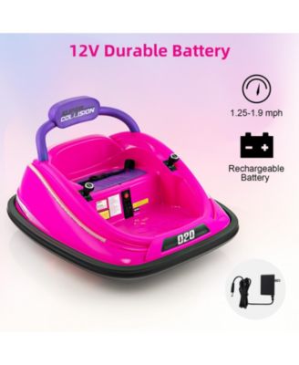 12V Kids Bumper Car Ride On Toy with Remote Control and 360° Spin