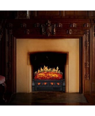 20" Freestanding Electric Fireplace Insert Log Set,Fireplace Insert Heater with 5 Flame Speeds and Brightness,Overheat Protection,750W/1500W