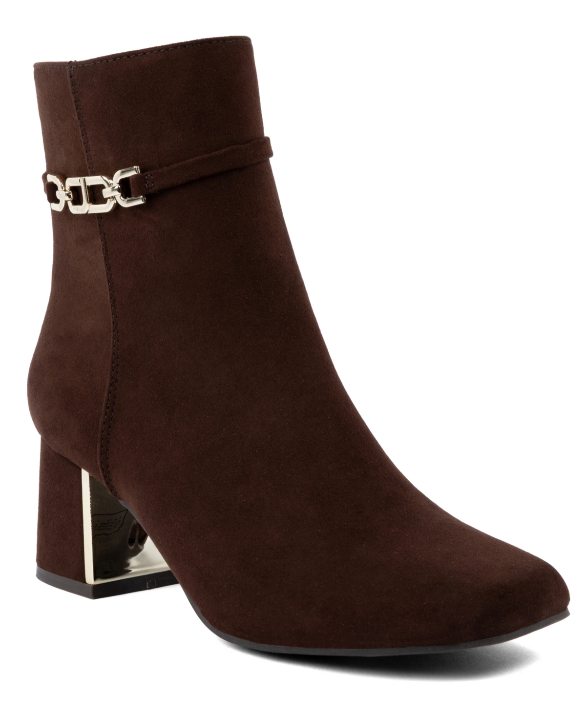 Jones New York Women's Durling Block Heel Booties In Brown