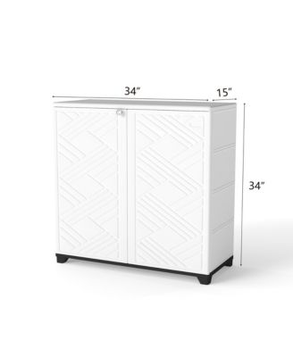 Diamond-Shaped Outdoor Storage Cabinet