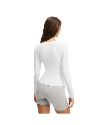 Women's Active Ultra Soft Plunge Front Long Sleeve