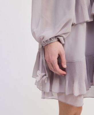 Junior's Nicollette Ruffle Tiered Mini Dress