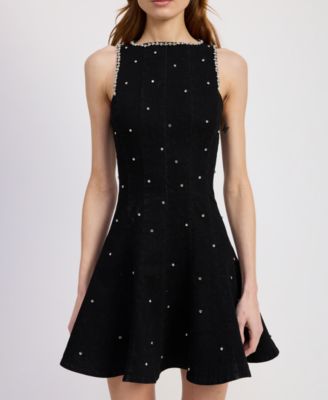 En Saison - Women's Leah Embellished Sleeveless Mini Dress