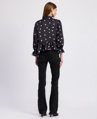 Women's Floretta Polka Dots Long Sleeve Top