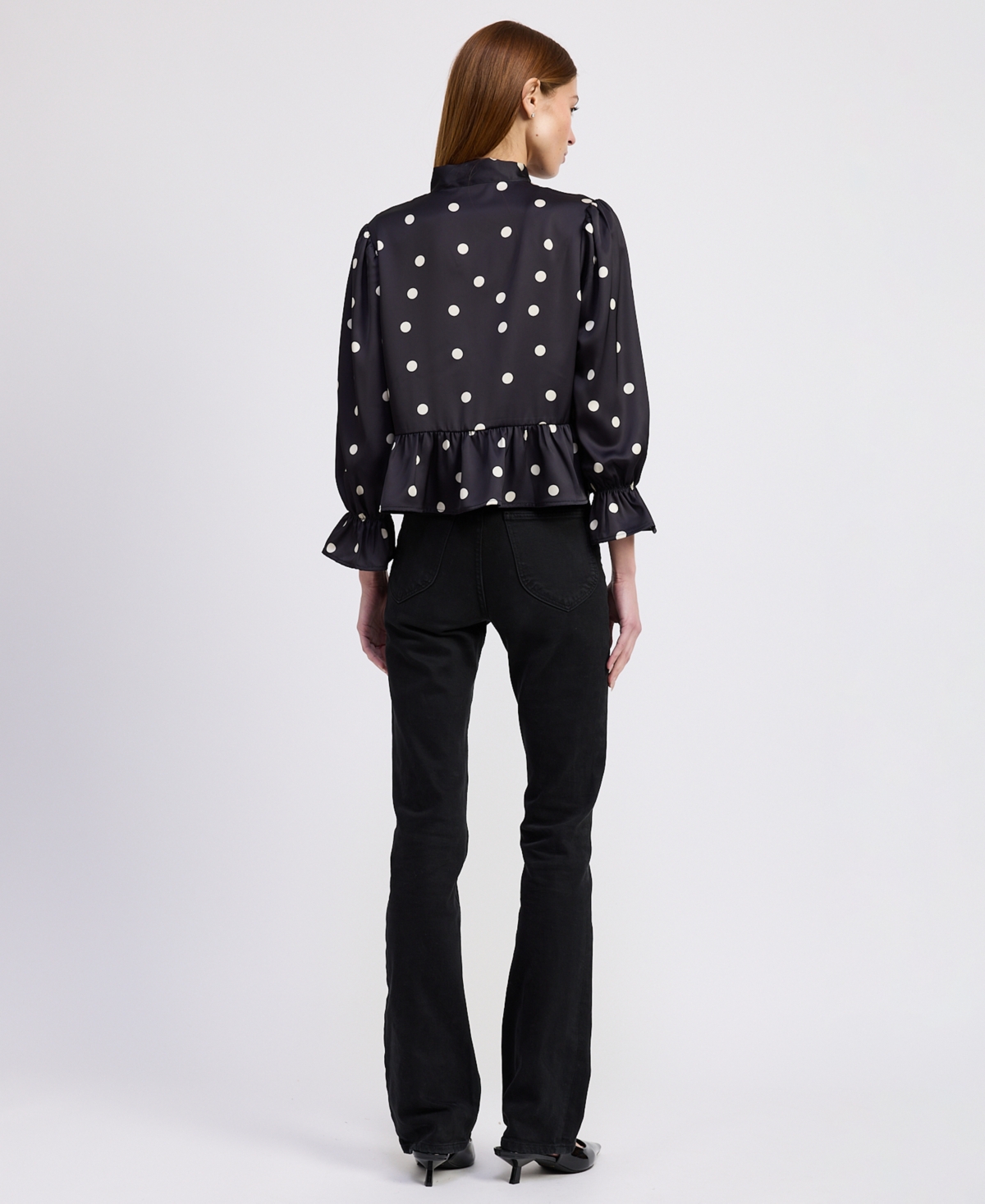 En Saison Women's Floretta Polka Dots Long sleeves Top