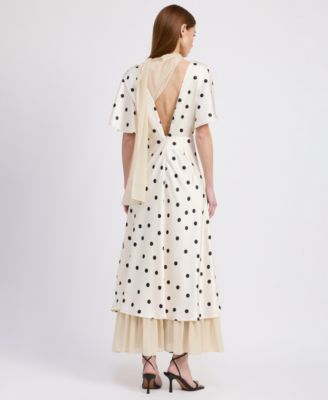 Floretta Polka Dot Printed A-line Dress