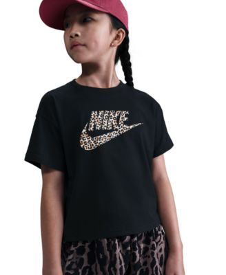 Nike - Girls 7-20 Boxy Animal-Print T-Shirt