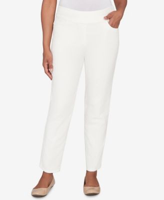 Petite Vienna Allure Fit Flat Front Corduroy Short Length Pants