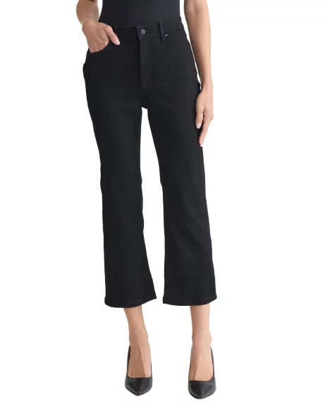 Petite Lexington Crop Flare Jeans - Jones Black