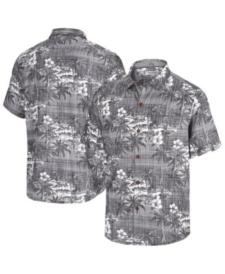 Tommy Bahama - Men's Black Oregon Ducks Coconut Point Palmetta IslandZone Camp Button-Up Shirt
