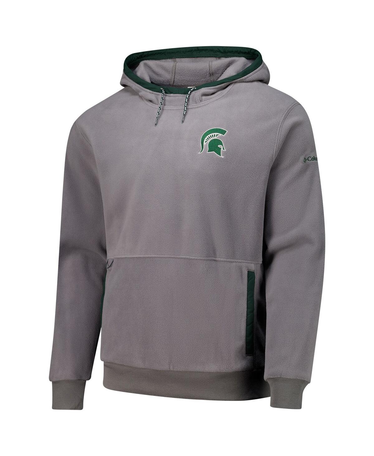 Columbia Men's Gray Michigan State Spartans Flanker Fleece Pullover Hoodie