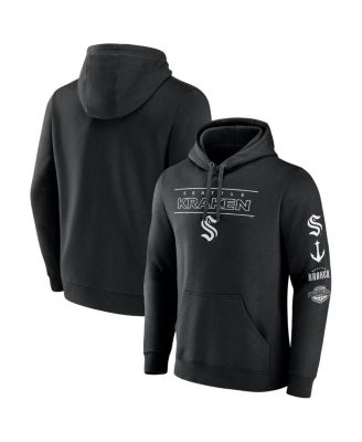 Fanatics - Men's Black Seattle Kraken Bank Shot Fleece Pullover Hoodie