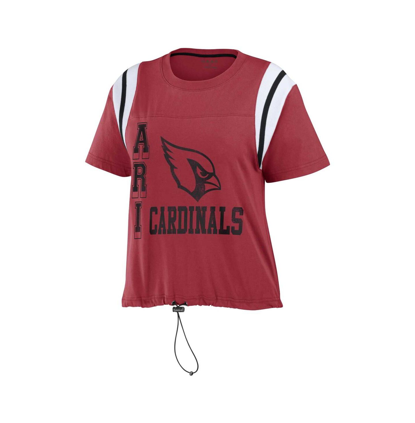 Женская футболка WEAR by Erin Andrews Cardinal Arizona Cardinals Cinched Color Block — фото 2