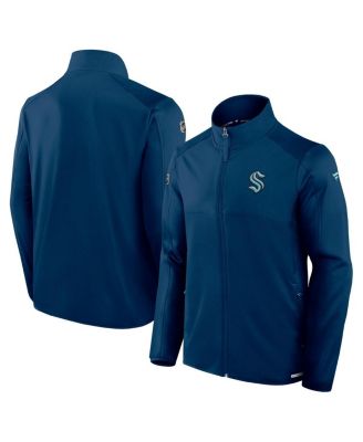 Fanatics - Men's Navy Seattle Kraken Authentic Pro Rink Fleece Full-Zip Jacket