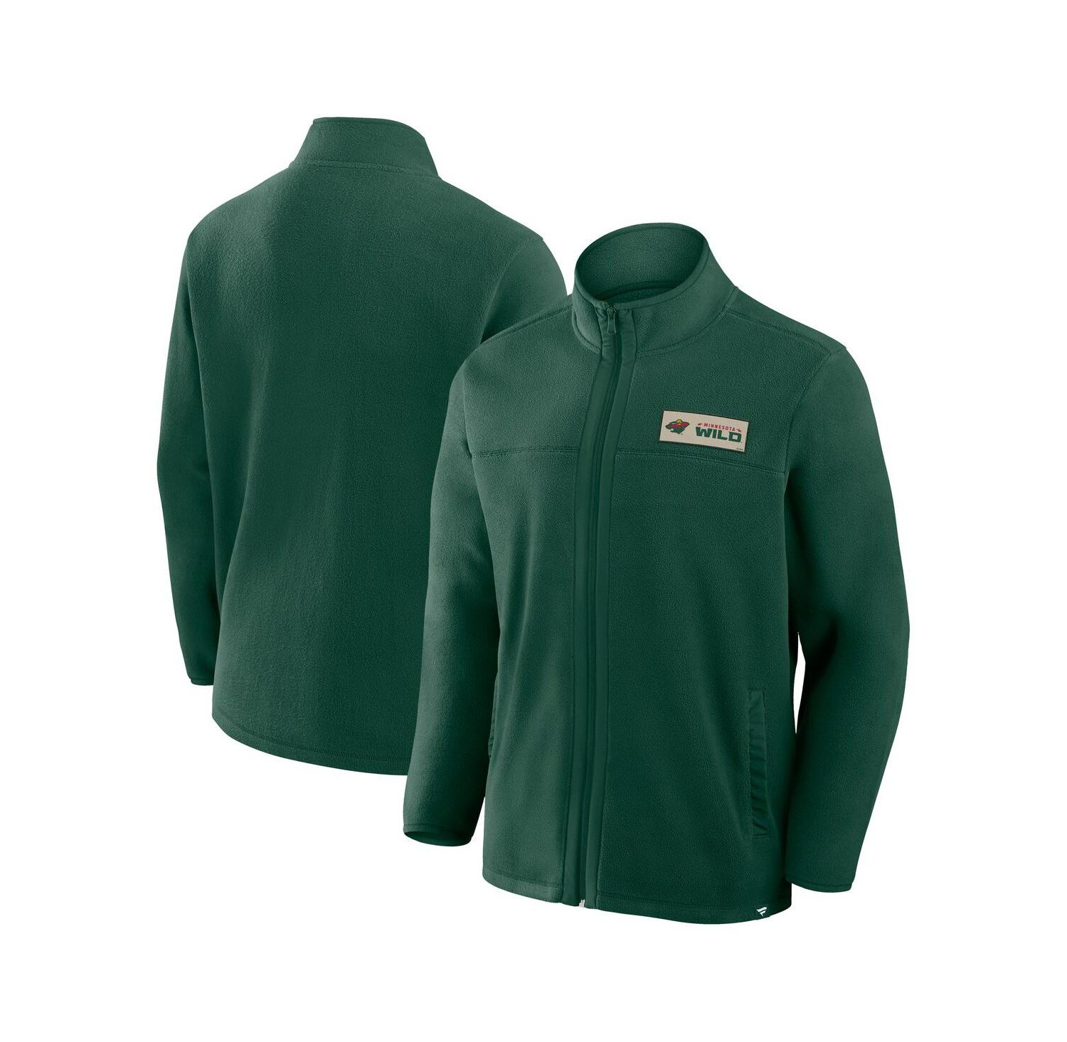 Men's Green Minnesota Wild Home Ice Fleece Full-Zip Jacket