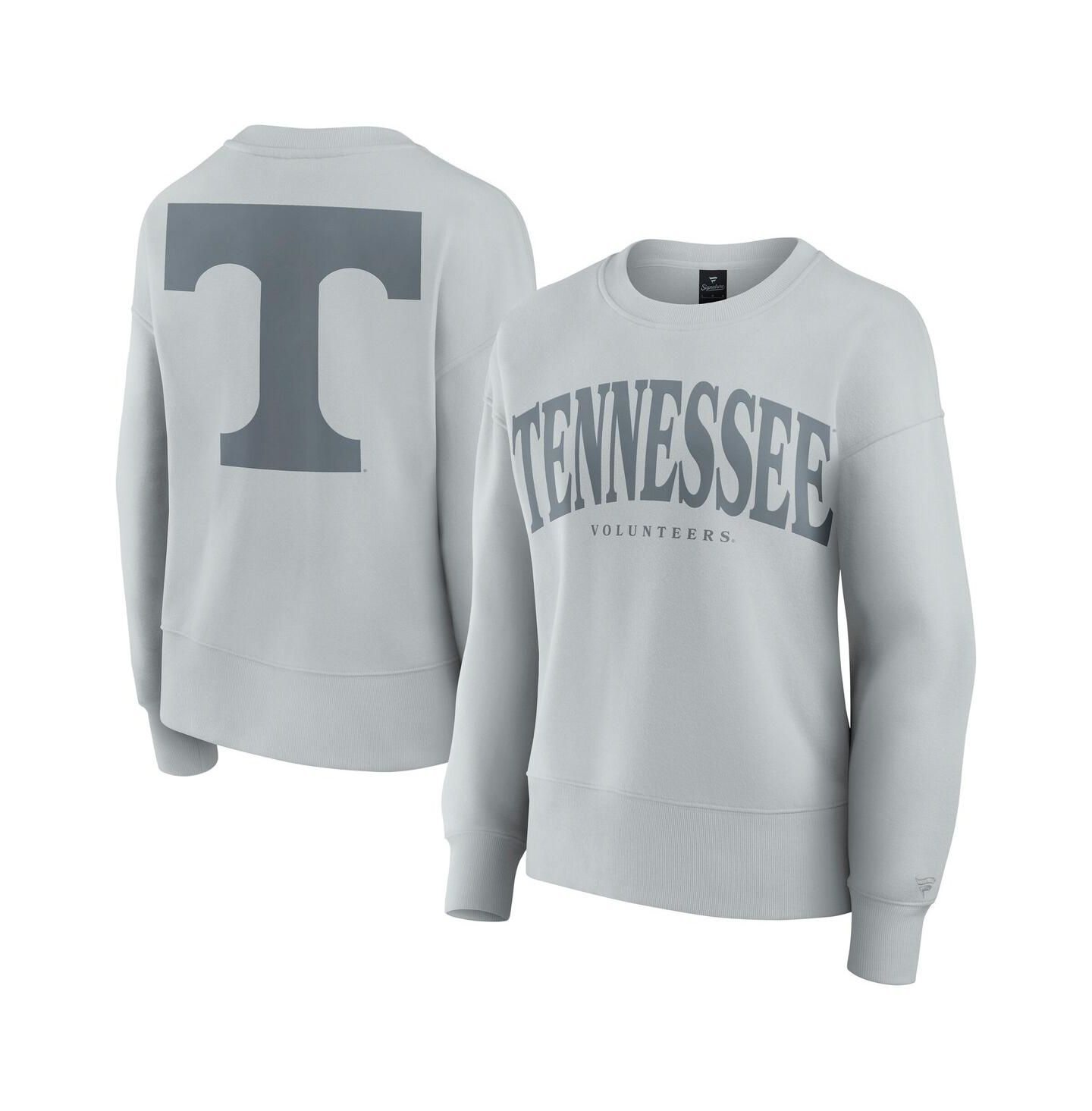 Женская толстовка Fanatics Gray Tennessee Volunteers Supersoft Flow Fleece Pullover — фото 1
