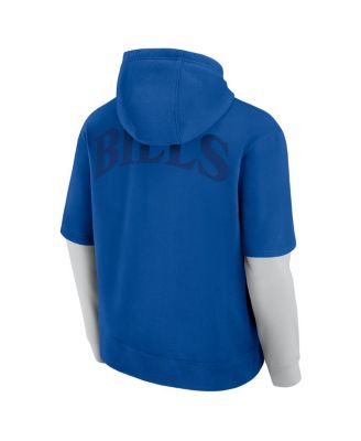 Men's and Women's Royal Buffalo Bills Sleek Elements Pullover Hoodie