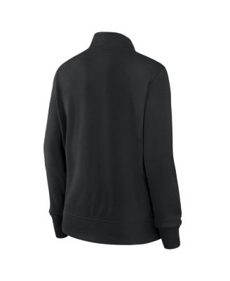 Women's Black Las Vegas Raiders Velocity Quarter-Zip Jacket