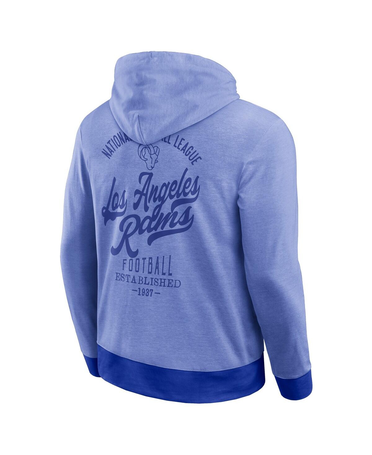 Fanatics Darius Rucker Collection By  Men's Royal Los Angeles Rams Tonal Knit Pullover Hoodie In Blue