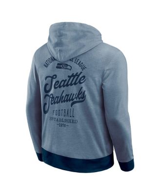 Darius Rucker Collection by Men's College Navy Seattle Seahawks Tonal Knit Pullover Hoodie