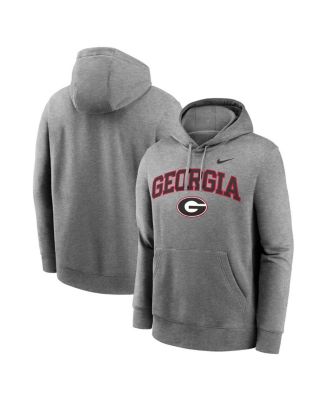 Nike - Men's Gray Georgia Bulldogs Club Fleece Arch Pullover Hoodie