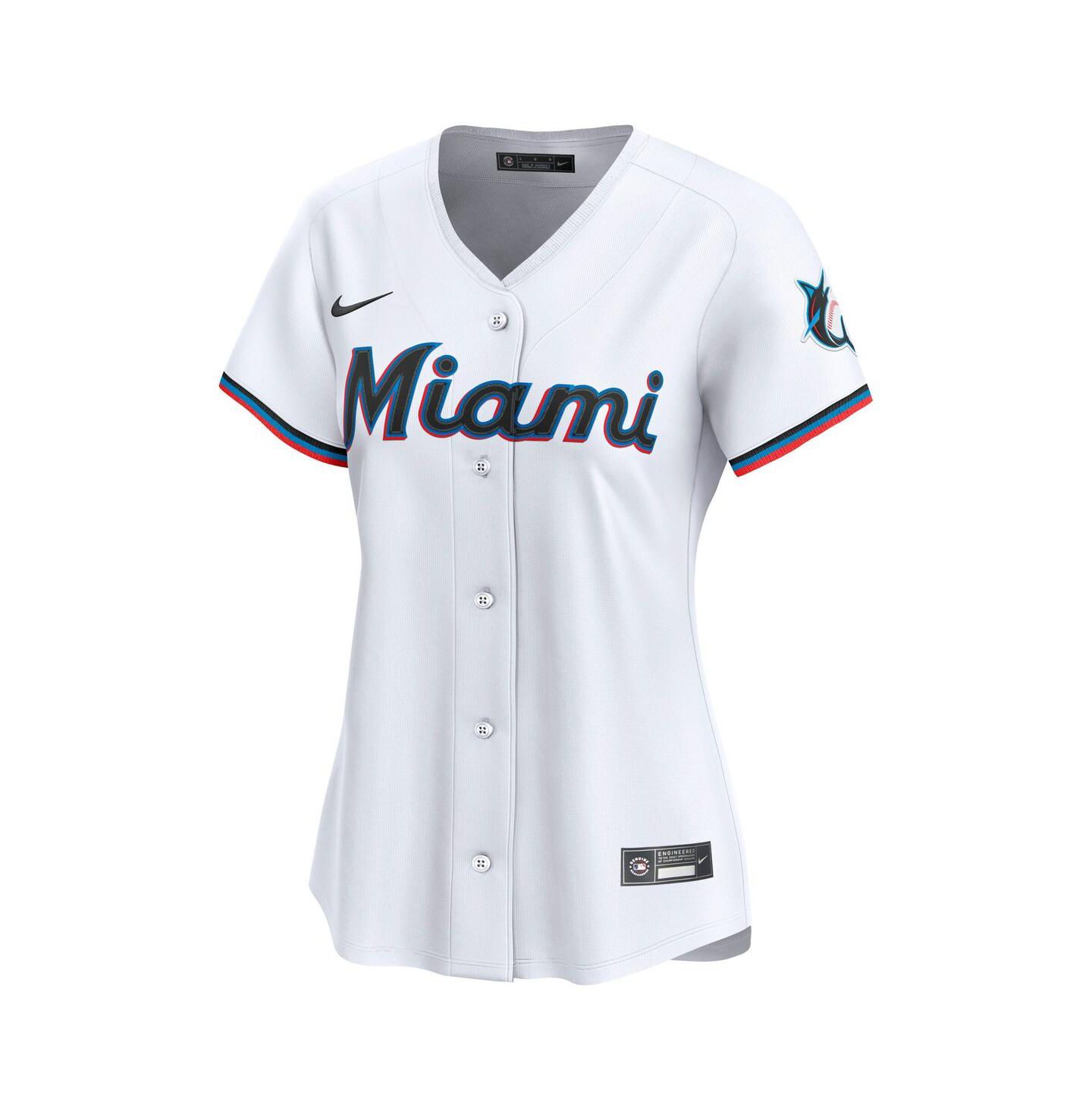 Женский топ Nike White Miami Marlins Home Limited Jersey — фото 2