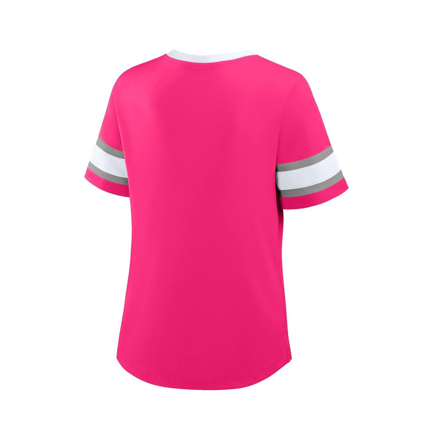 Женская футболка Fanatics Pink Dallas Cowboys Redzone Draw Play Athena Lace-Up — фото 3