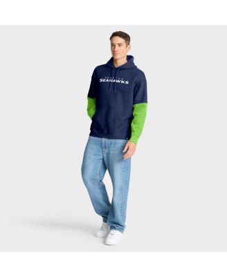 Men's College Navy Seattle Seahawks Helmet Pullover Hoodie