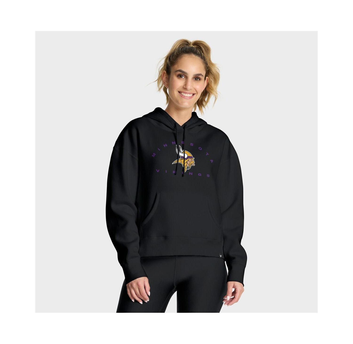 Women's Black Minnesota Vikings Eligible Receiver Legacy Pullover Hoodie