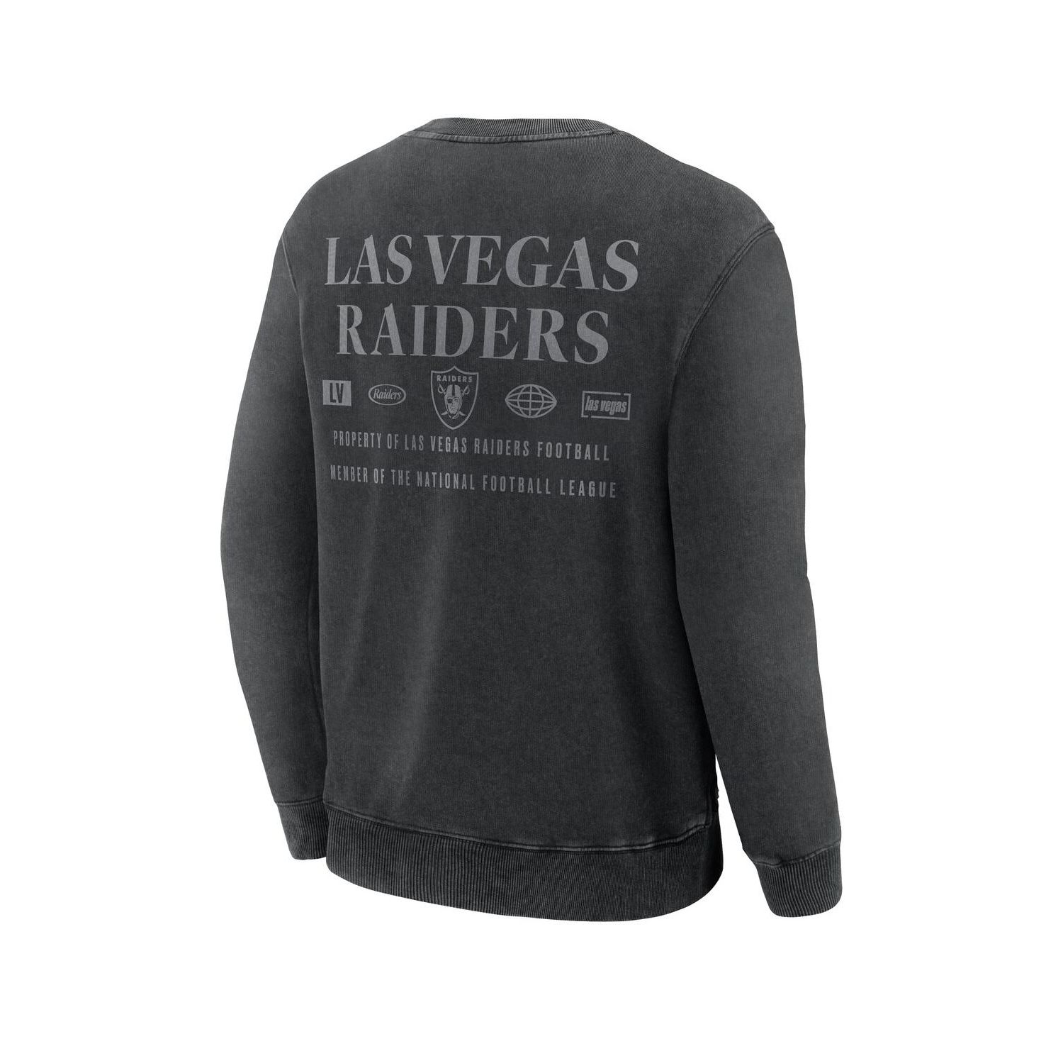 Men's Black Las Vegas Raiders Deep Route Pullover Sweatshirt