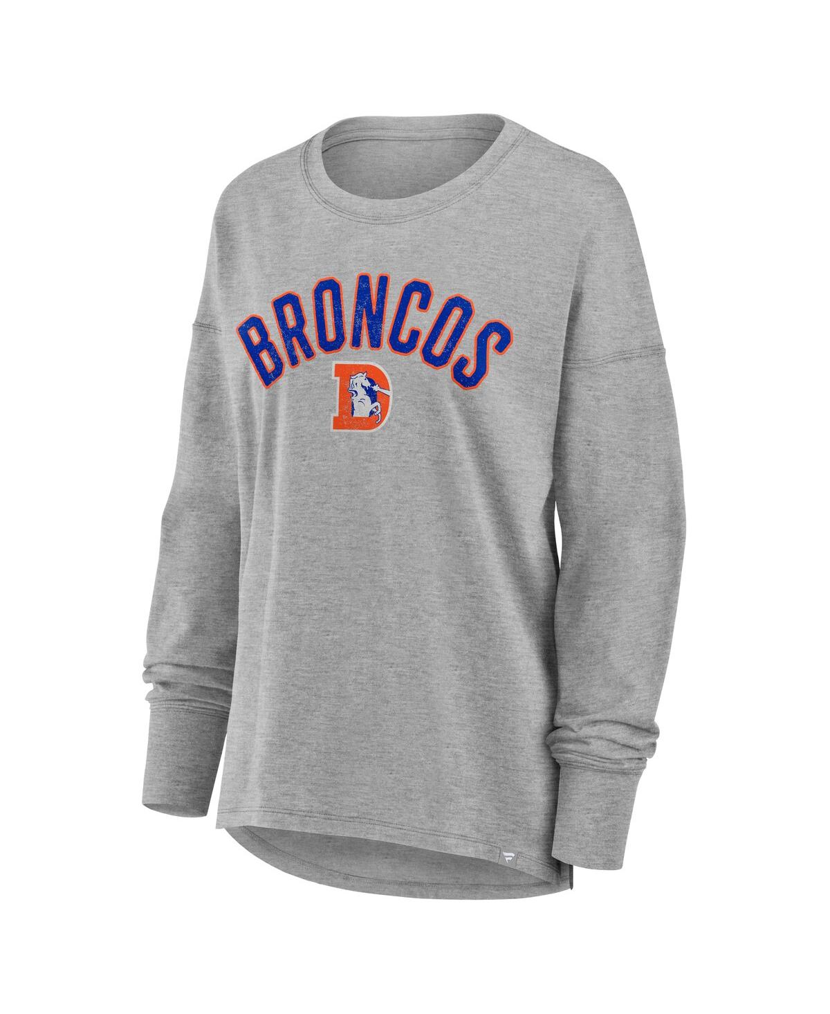 Fanatics Women's Heather Gray Denver Broncos Hometown Legacy Long Sleeve T-Shirt