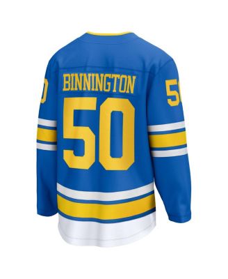Men's Jordan Binnington Blue St. Louis Blues Home Breakaway Player Jersey