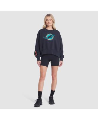 Women's Pitch Blue Miami Dolphins 2025 Rivalries Collection Oversized Phoenix Fleece Sweatshirt