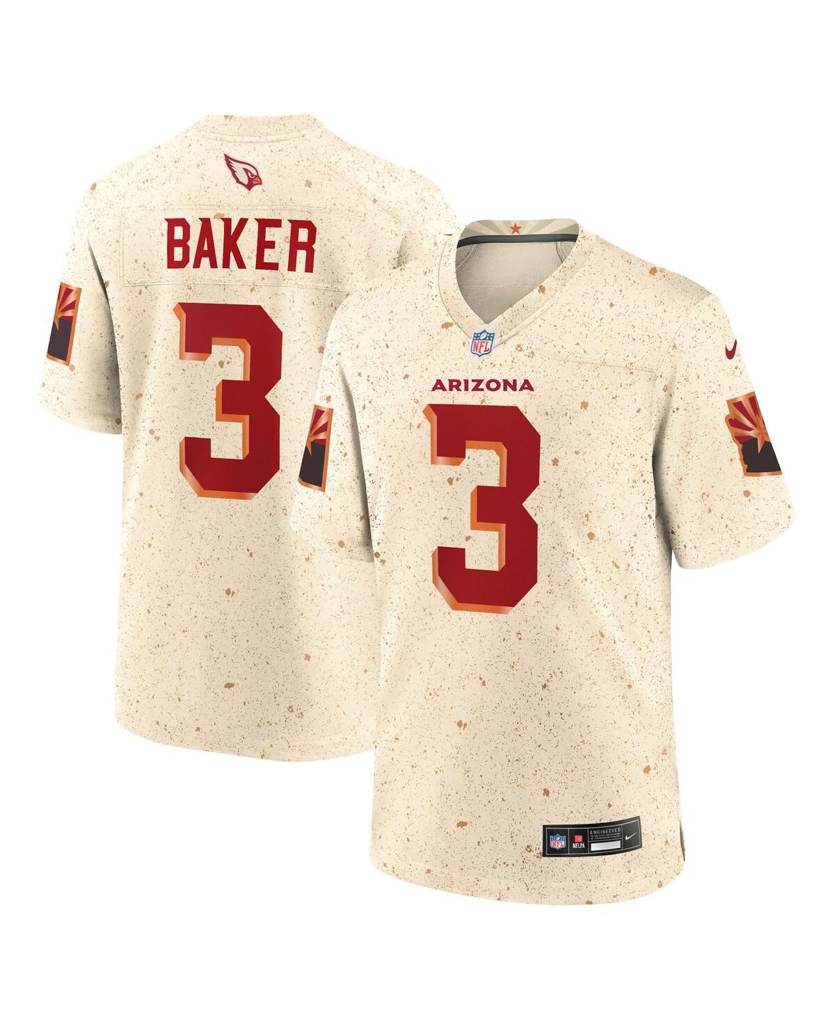 Мужская игровая майка Budda Baker Natural из коллекции Arizona Cardinals 2025 Rivalries Collection