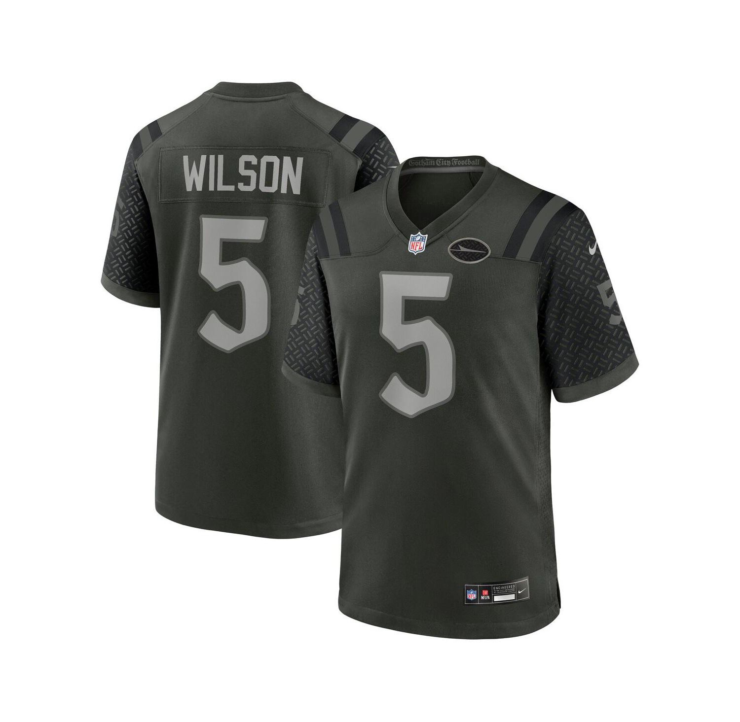 Men's Garrett Wilson Gotham Green New York Jets 2025 Rivalries Collection Game Jersey