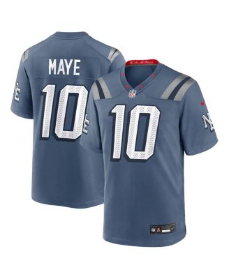 Nike - Men's Drake Maye Storm Blue New England Patriots 2025 Rivalries Collection Game Jersey
