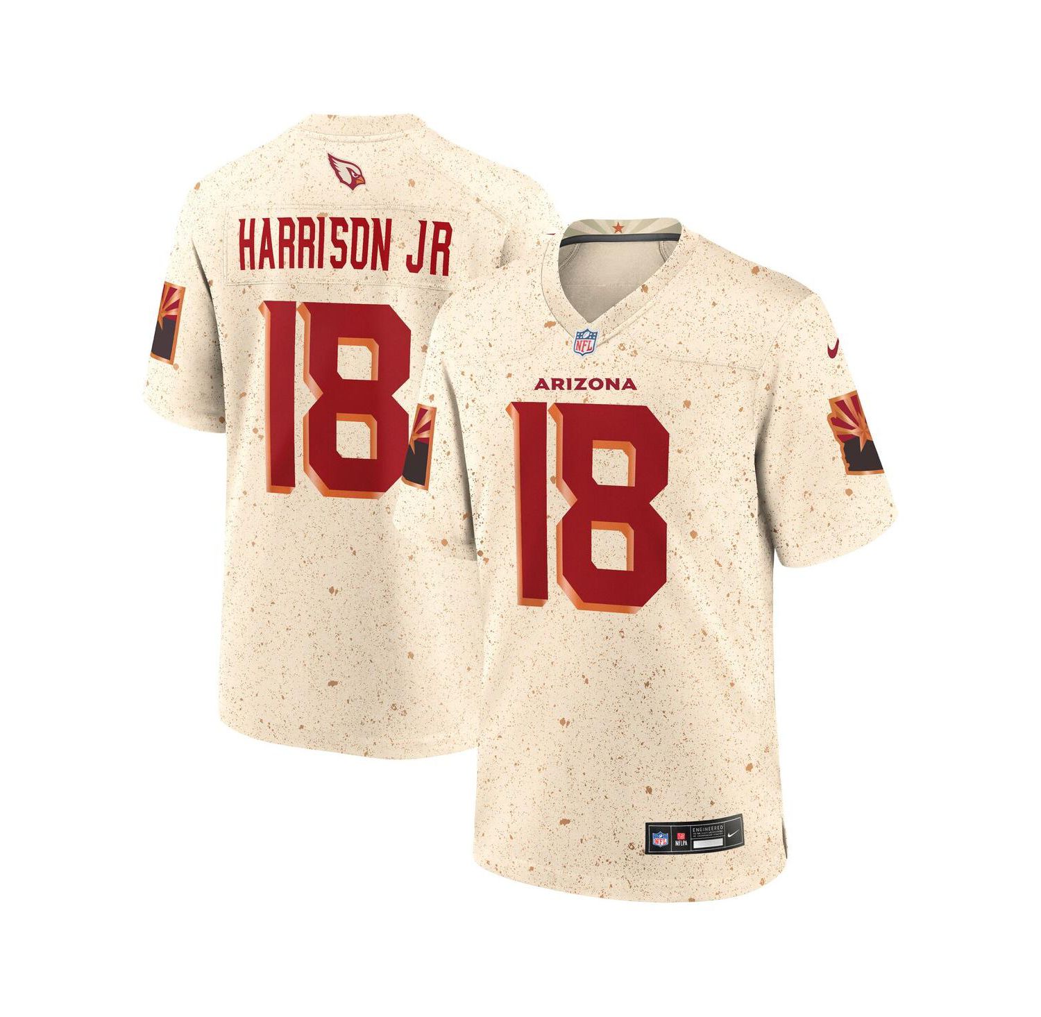 Men's Marvin Harrison Jr. Natural Arizona Cardinals 2025 Rivalries Collection Game Jersey