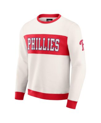 Darius Rucker Collection by Men's Cream Philadelphia Phillies Color Block Crewneck Sweatshirt