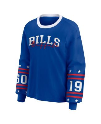 Women's Royal Buffalo Bills Plus Size Sport Long-Sleeve T-Shirt