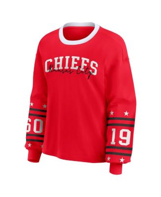 Women's Red Kansas City Chiefs Plus Size Sport Long-Sleeve T-Shirt