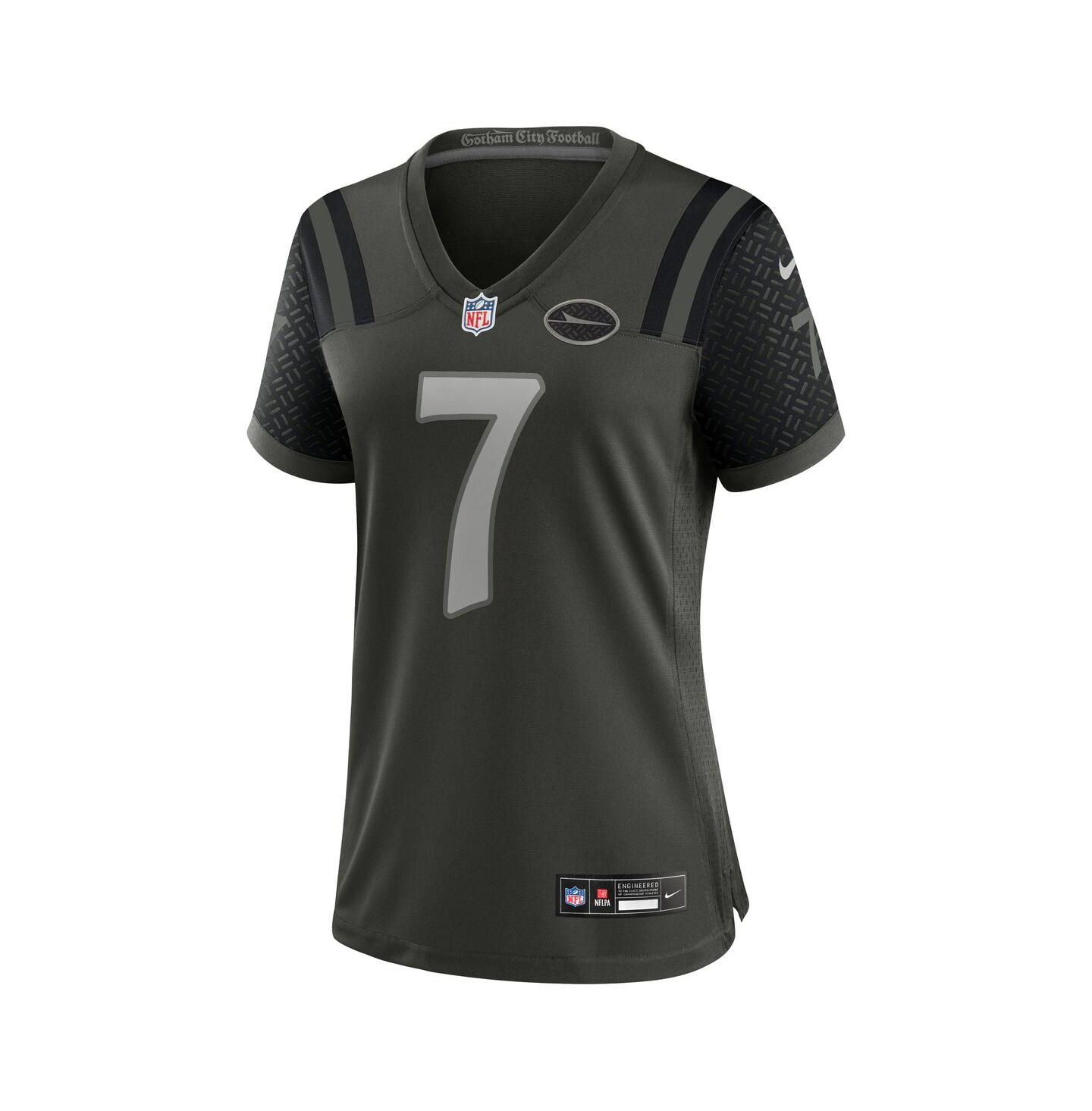 Женский топ Nike Justin Fields Gotham Green New York Jets 2025 Rivalries Collection Game Jersey — фото 2
