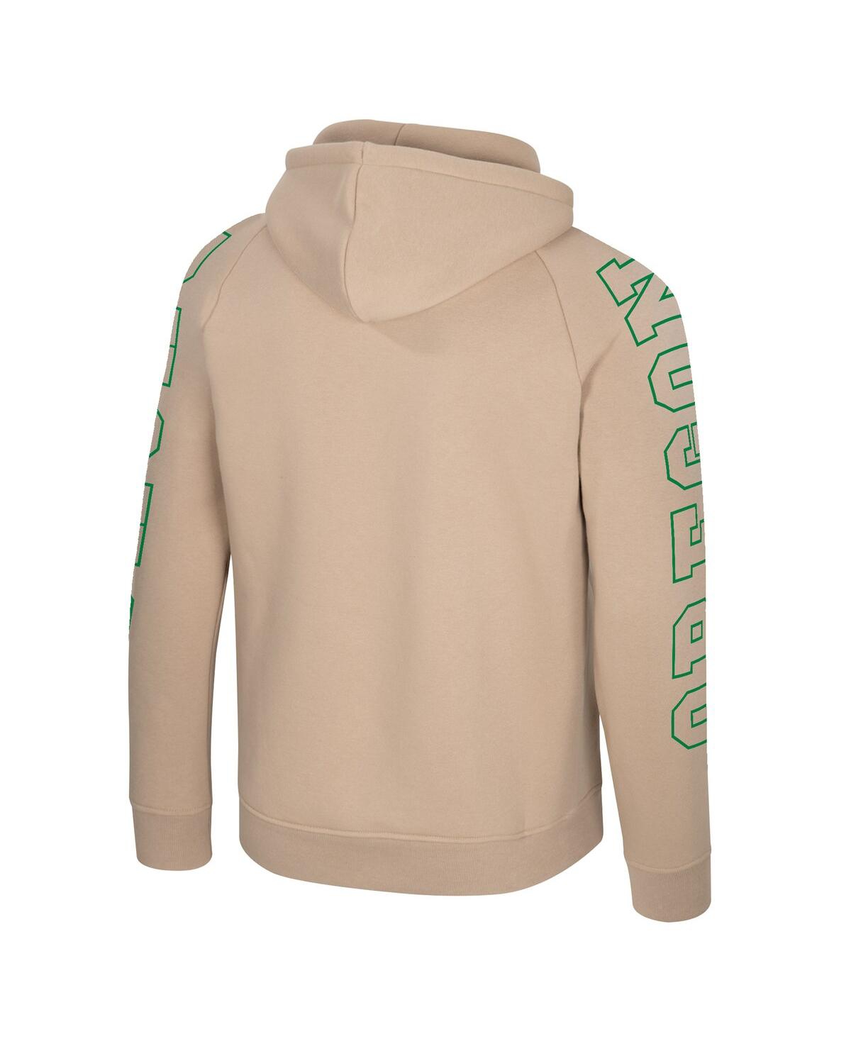 Colosseum Men's Tan Oregon Ducks Big Break Raglan Hoodie In Neutral