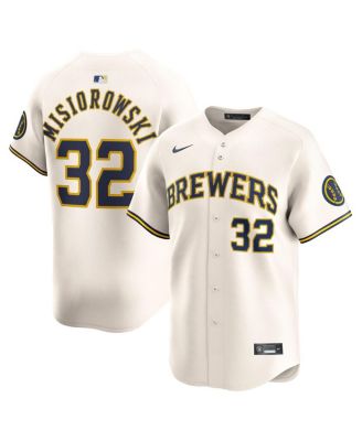 Nike - Men's Jacob Misiorowski Cream Milwaukee Brewers Home Limited Jersey